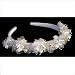 Angels Garment Girl White Floral Pearl Baptism Communion Headband