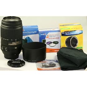 Nikon AF-S DX NIKKOR 55-300mm f 4.5-5.6G ED VR (5.5x) Lens kit with 2X tele-Converter (110-600mm... by