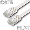 1aTTack CAT5e 2x RJ45 Stecker Flach Netzwerk Patch-Kabel 20m wei�