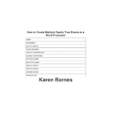 How to Create Multiple Family Tree Sheets in a Word Processor