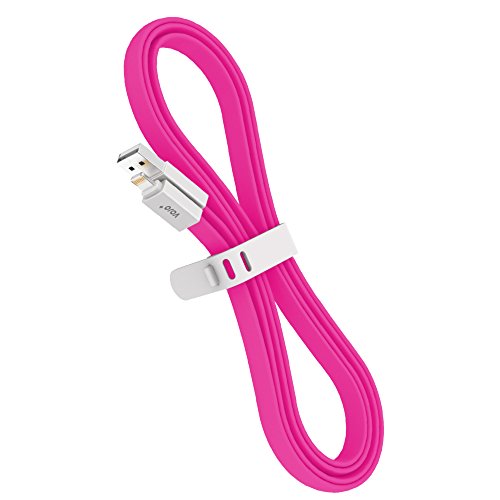 [Apple MFi Certified] Lightning 8pin to USB Cable VOJO iTRIM4 [Pink], 3.3ft / 1mÂ Tangle-FreeÂ 8 pin Sync & ChargerÂ Flat Cord for iPhone 6Â 6sÂ PlusÂ 5 SEÂ 5S 5C,Â iPadÂ Mini 4 3 Air 2 Pro,Â iPod Touch Nano 5