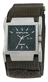 Kahuna Stainless Steel Mens Blue Analogue Dial & Brown Velcro Cuff Strap Watch