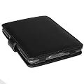 Skque carcasa, funda de cuero (PU) para Amazon Kindle 4 color negro