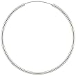 Sterling Silver Large Thin Endless Hoop Earrings, 2 in. Diameter