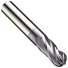 Precision Twist EB3304MV Solid Carbide End Mill, TiAlN Coated, 4 Flute, Ball End