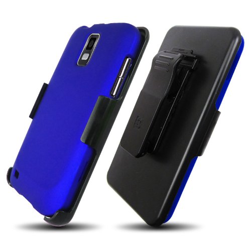 3 in 1 Combo Case & Holster for Samsung Galaxy S II (T-Mobile) T989, Blue-Beyond