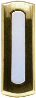 Wireless Battery-Operated Doorbell Push Button - Colonial Style Polished Brass