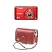 Olympus VG-160 14MP Digital Camera (Red) and Slim Leather Case (Red)