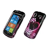EMPIRE Exotic Heart Flower Design Snap-On Cover Case for AT&T Samsung Focus ....