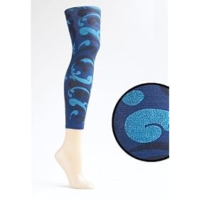 HUE 30th Anniversary Two Tone Swirl Footless Tights Hosiery