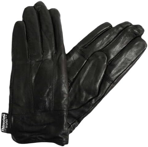 Luxury Divas Super Soft Black 3m Insulated Leather Women's Gloves