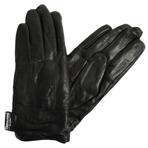 Luxury Divas Super Soft Black 3m Insulated Leather Women's Gloves