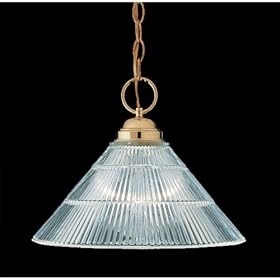 Thomas Lighting Clear Ribbed Glass Dome Pendant by Thomas Lighting