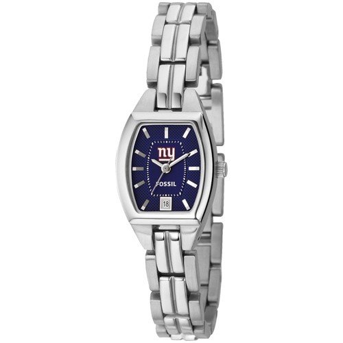 Fossil New York Giants Ladies Stainless Steel Analog Cushion Watch
