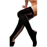 Forplay Stocking with Fishnet Back and Bow Detail