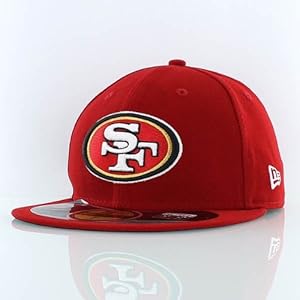 NFL San Francisco 49Ers On Field 5950 Game Cap, 49Ers Red, 7 3/8