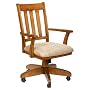 Berkline Oak Aaron Caster Dining Chair