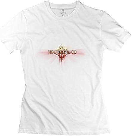 BXGD- Women's Graphic Tees Diablo Game Logo Size L White