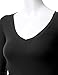 Doublju Womens Basic V-Neck Long Sleeve T-Shirt