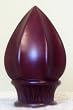 Onion Cap Finial in Mahogany finish for a 1-3/8" dowel rod - 2/pack [CAPITOL CITY LUMBER]