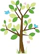 RoomMates RMK1319GM Dotted Tree Peel & Stick Giant Wall Decal