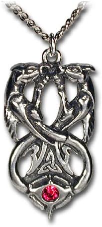 Dragons of Wyrd Red Crystal Dragon Pendant Necklace