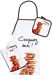 Gant manique et tablier cookies - coffret idéal cadeau en tissu