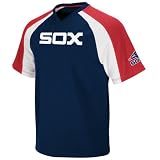 Majestic Chicago White Sox Crusader Cooperstown Pullover Jersey - Navy Blue-Red (Large)
