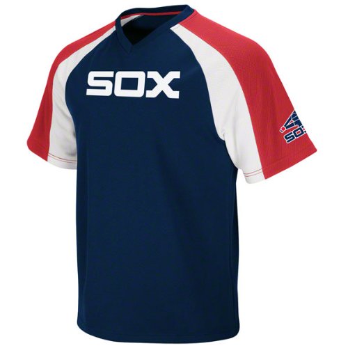Chicago White Sox Majestic Cooperstown Navy V-Neck Crusader Jersey