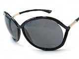 New Tom Ford Claudia TF75 TF 75 B5 Black Frame Sunglasses Grey Lens Size: 64-14-120