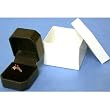 Black Leather Ring Jewelry Gift Box Display