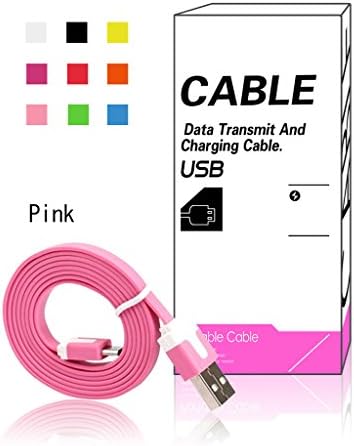 Visotre (9 Colors) Micro USB 2.0 Cable (1M) for Android/Sumsang/Lenovo/Huawei/Xiaomi/HTC/Motorola/Nokia and More-Premium High Speed USB 2.0 A Male to Micro B Sync and Charging Cables(Pink)