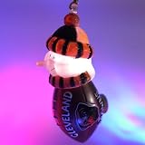 Pack of 4 Cleveland Browns 5" Light-Up Snowman Christmas Ornaments