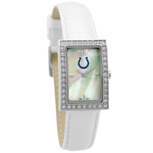 Indianapolis Colts Ladies Allure Watch White Leather Strap