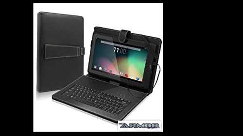 TheArmorBox case for Irulu, TabSuit Dragon Touch A1X Plus II PU Leather Keyboard Case Cover Stand for Dragon Touch 10.1'' A1X Plus II/ A1X Plus/ A1X/ A1 and more Android Tablets