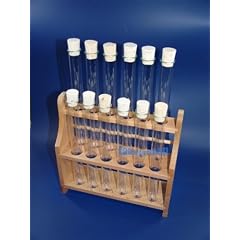 Reagenzglasgestell mit 12x Reagenzgl�ser 180x18 + 12 Korken