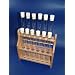 Reagenzglasgestell mit 12x Reagenzgl�ser 180x18 + 12 Korken