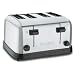 Waring Commercial WCT708 Medium Duty Brushed Chrome Steel Toaster with 4 Slots