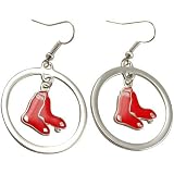 Boston Red Sox - MLB Floating Logo Hoop Earrings