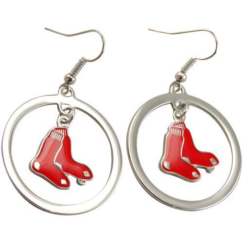 red hoop earrings