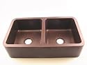 COPPER DOUBLE BOWL FARMHOUSE SINK