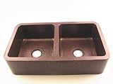COPPER DOUBLE BOWL FARMHOUSE SINK