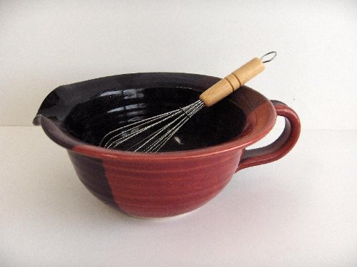 BATTER BOWL WITH WHIP - SANDIA GLAZE