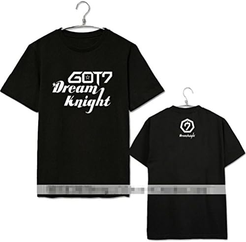 KPOP Goods GOT7 Dream Knight Support T-Shirt JB BamBam Jackson Unisex Tee Jumper Tops (black, M)