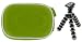 rooCASE 2n1 EVA Hard Shell (Green) Case with Memory Foam and Premium Tripod for Casio Exilim EX-Z60 6MP Digital Camera Black