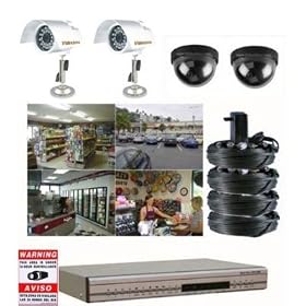 4 CCD IR Dome Camera Network Stand Alone Remote DVR with Free surveillance warning... by VideoSecu