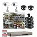 4 CCD IR Dome Camera Network Stand Alone Remote DVR with Free surveillance warning stickers DVK2502 1M0