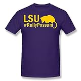 Guiwan Men's LSU TIGERS RALLY POSSUM #1 T-shirt