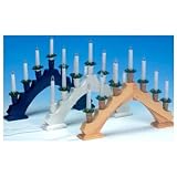 Lichterbogen weiss rund 7 Kerzen 40x25cm