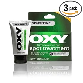 Oxy Sensitive Spot Treatment, .65-Ounce Tubes (Pack of 3)
